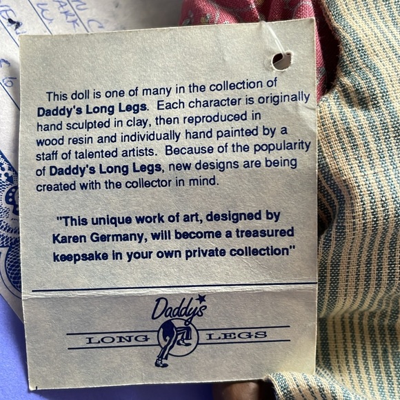 Karen Germany NWT Authentic Vintage Daddy’s Long Legs Cho Choo Doll - Picture 8 of 8